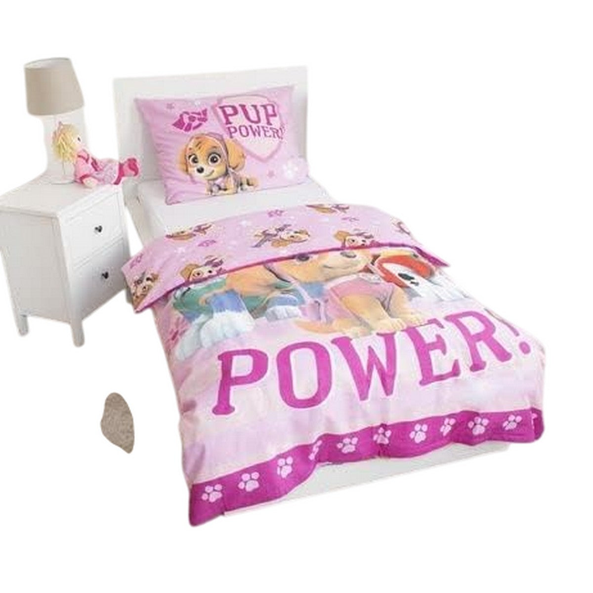 Pink-Brown-Red - Back - Paw Patrol Pup Power Duvet Cover Set