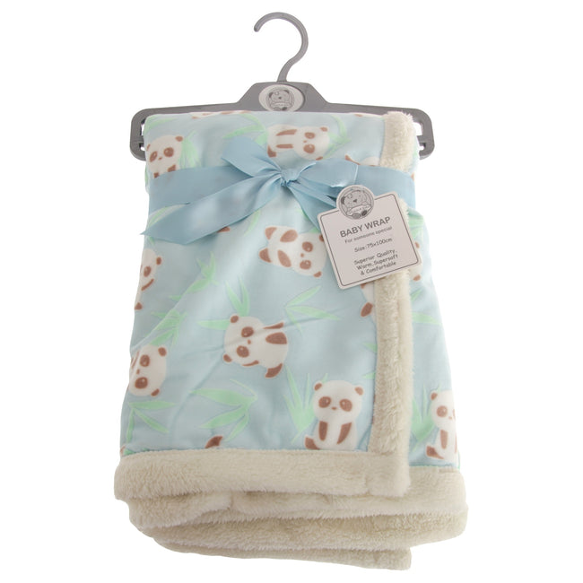 Blue - Front - Snuggle Baby Baby Panda Wrap