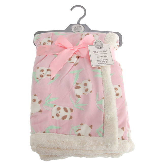 Pink - Front - Snuggle Baby Baby Panda Wrap
