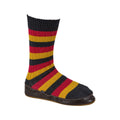 Black-Red-Yellow - Front - Black & Blue 1871 Mens Mohicans Slipper Socks