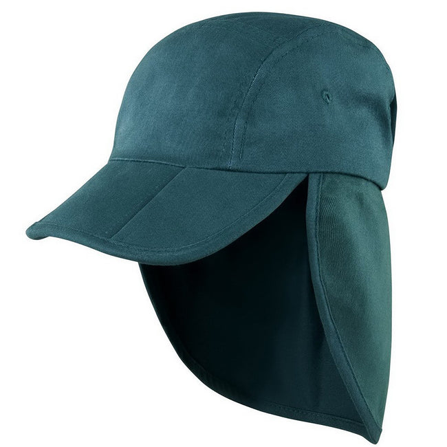 Bottle Green - Front - Result Headwear Kids-Childrens Unisex Folding Legionnaire Hat - Cap
