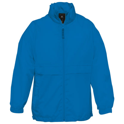 Royal - Close up - B&C Childrens Sirocco Lightweight Jacket - Childrens Jackets