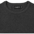 Charcoal Marl - Back - Russell Collection Mens V-Neck Knitted Pullover Sweatshirt