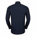 Bright Navy - Back - Russell Collection Mens Long Sleeve Easy Care Tailored Oxford Shirt