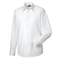 White - Front - Russell Collection Mens Long Sleeve Easy Care Tailored Oxford Shirt