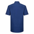 Bright Royal - Back - Russell Collection Mens Short Sleeve Easy Care Tailored Oxford Shirt