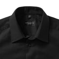 Black - Lifestyle - Russell Collection Mens Short Sleeve Easy Care Tailored Oxford Shirt