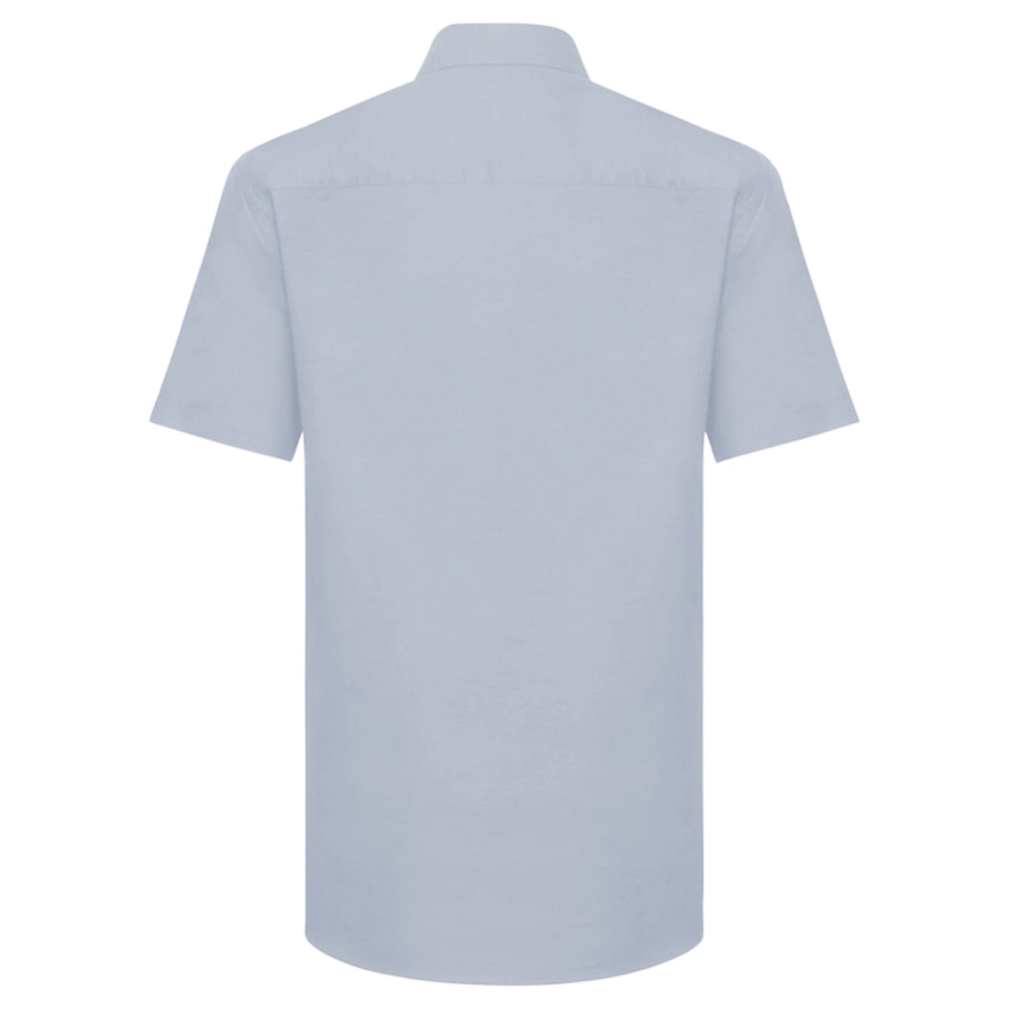 Oxford Blue - Back - Russell Collection Mens Short Sleeve Easy Care Tailored Oxford Shirt