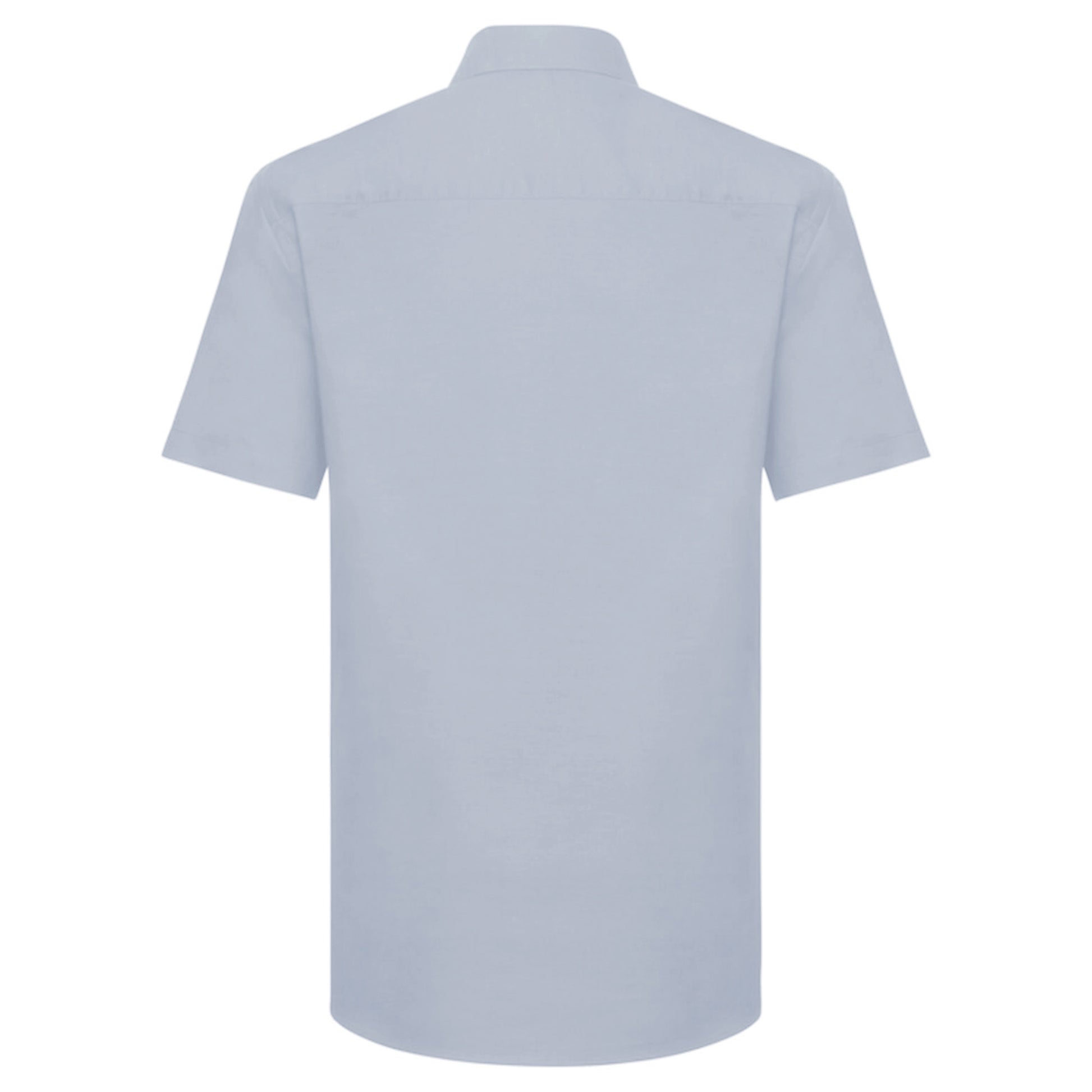 Oxford Blue - Back - Russell Collection Mens Short Sleeve Easy Care Tailored Oxford Shirt