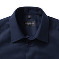Bright Navy - Lifestyle - Russell Collection Mens Short Sleeve Easy Care Tailored Oxford Shirt