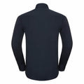 French Navy - Back - Russell Collection Mens Long Sleeve Poly-Cotton Easy Care Tailored Poplin Shirt