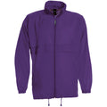 Purple - Front - B&C Sirocco Mens Lightweight Jacket - Mens Outer Jackets