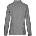 Silver - Back - Russell Collection Ladies-Womens Long Sleeve Easy Care Oxford Shirt