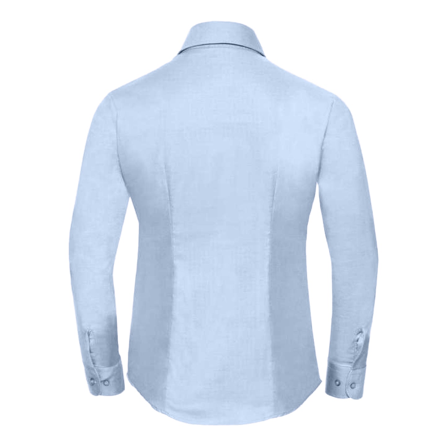 Oxford Blue - Back - Russell Collection Ladies-Womens Long Sleeve Easy Care Oxford Shirt