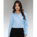 Oxford Blue - Back - Russell Collection Ladies-Womens Long Sleeve Easy Care Oxford Shirt
