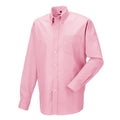 Classic Pink - Back - Russell Collection Mens Long Sleeve Easy Care Oxford Shirt