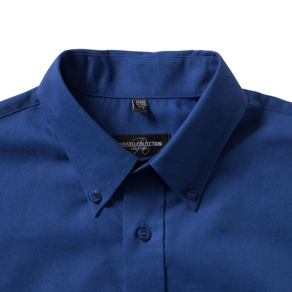 Bright Royal - Lifestyle - Russell Collection Mens Long Sleeve Easy Care Oxford Shirt