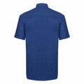 Bright Royal - Back - Russell Collection Mens Short Sleeve Easy Care Oxford Shirt