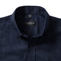 Bright Navy - Lifestyle - Russell Collection Mens Short Sleeve Easy Care Oxford Shirt