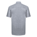 Silver Grey - Back - Russell Collection Mens Short Sleeve Easy Care Oxford Shirt