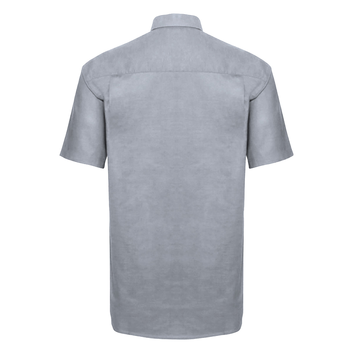 Silver Grey - Back - Russell Collection Mens Short Sleeve Easy Care Oxford Shirt