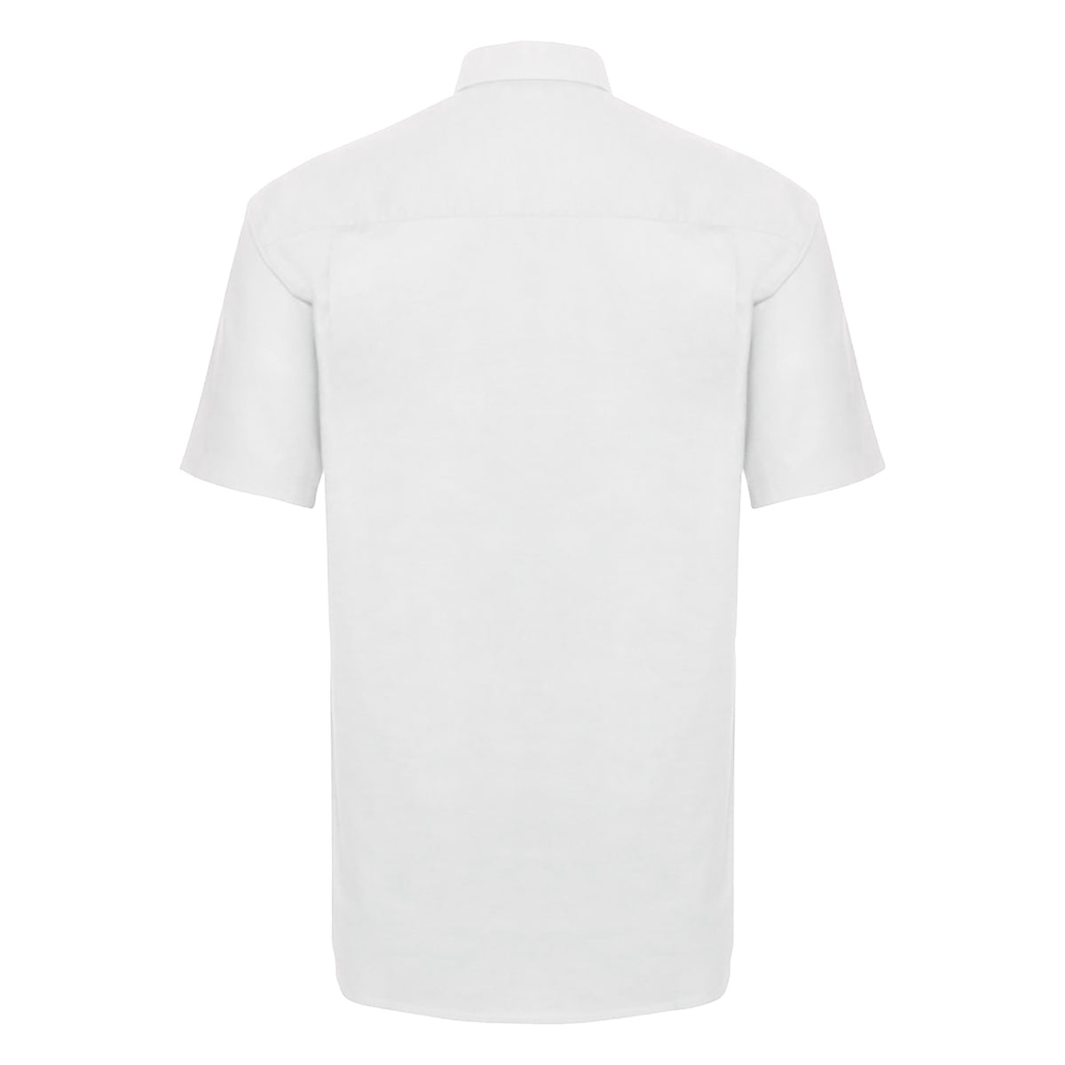 White - Back - Russell Collection Mens Short Sleeve Easy Care Oxford Shirt