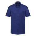 Bright Royal - Front - Russell Collection Mens Short Sleeve Easy Care Oxford Shirt