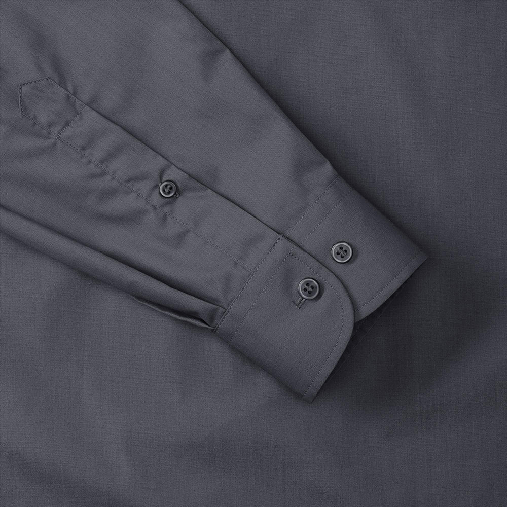 Convoy Grey - Lifestyle - Russell Collection Mens Long Sleeve Shirt