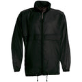 Black - Front - B&C Sirocco Mens Lightweight Jacket - Mens Outer Jackets