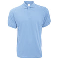 Sky Blue - Front - B&C Safran Mens Polo Shirt - Mens Short Sleeve Polo Shirts