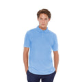 Sky Blue - Back - B&C Safran Mens Polo Shirt - Mens Short Sleeve Polo Shirts