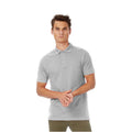 Ash - Back - B&C Safran Mens Polo Shirt - Mens Short Sleeve Polo Shirts