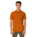 Pumpkin Orange - Back - B&C Safran Mens Polo Shirt - Mens Short Sleeve Polo Shirts