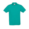 Real Turquoise - Front - B&C Safran Mens Polo Shirt - Mens Short Sleeve Polo Shirts