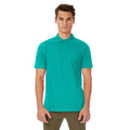 Real Turquoise - Back - B&C Safran Mens Polo Shirt - Mens Short Sleeve Polo Shirts