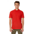Red - Back - B&C Safran Mens Polo Shirt - Mens Short Sleeve Polo Shirts