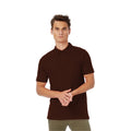 Brown - Back - B&C Safran Mens Polo Shirt - Mens Short Sleeve Polo Shirts