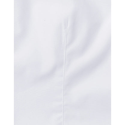 White - Close up - Russell Collection Ladies-Womens 3-4 Sleeve Easy Care Fitted Shirt