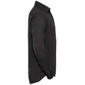 Black - Back - Russell Collection Mens Long Sleeve Easy Care Fitted Shirt