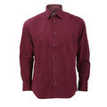 Port - Front - Russell Collection Mens Long Sleeve Easy Care Fitted Shirt