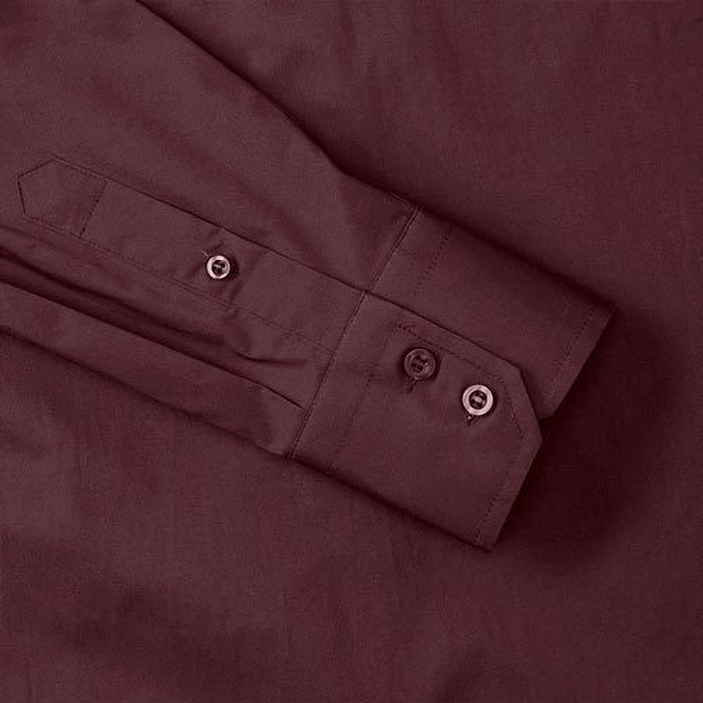 Port - Back - Russell Collection Mens Long Sleeve Easy Care Fitted Shirt