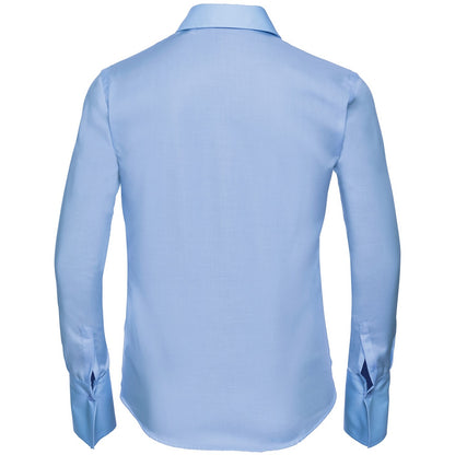 Bright Sky - Back - Russell Collection Ladies-Womens Long Sleeve Ultimate Non-Iron Shirt
