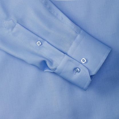 Bright Sky - Back - Russell Collection Mens Long Sleeve Ultimate Non-Iron Shirt