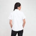 White - Side - Russell Collection Ladies-Womens Short Sleeve Ultimate Non-Iron Shirt