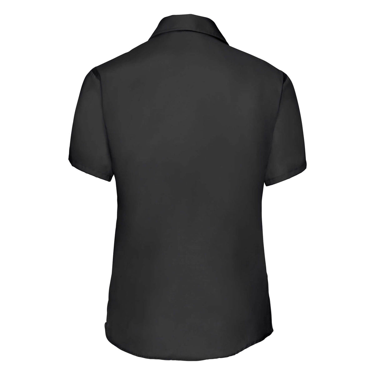 Black - Back - Russell Collection Ladies-Womens Short Sleeve Ultimate Non-Iron Shirt