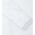 White - Side - Russell Collection Mens Long Sleeve Tailored Ultimate Non-Iron Shirt