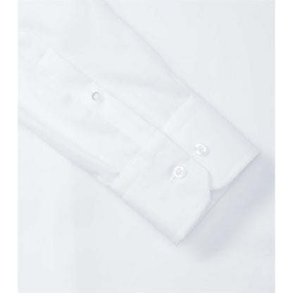 White - Side - Russell Collection Mens Long Sleeve Tailored Ultimate Non-Iron Shirt