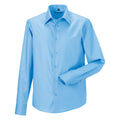 Bright Sky - Front - Russell Collection Mens Long Sleeve Tailored Ultimate Non-Iron Shirt