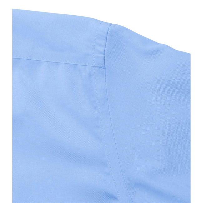Bright Sky - Side - Russell Collection Mens Short Sleeve Tailored Ultimate Non-Iron Shirt