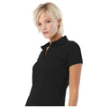 Black - Back - B&C Safran Pure Ladies Short Sleeve Polo Shirt